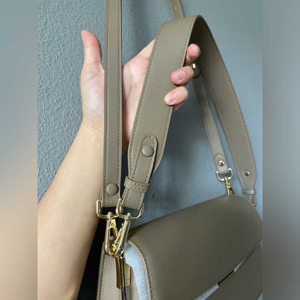 DISCONTINUED NEW with Dust Bag and tags Tan / Taupe Freja Mini Shoulder Bag - Picture 7 of 13